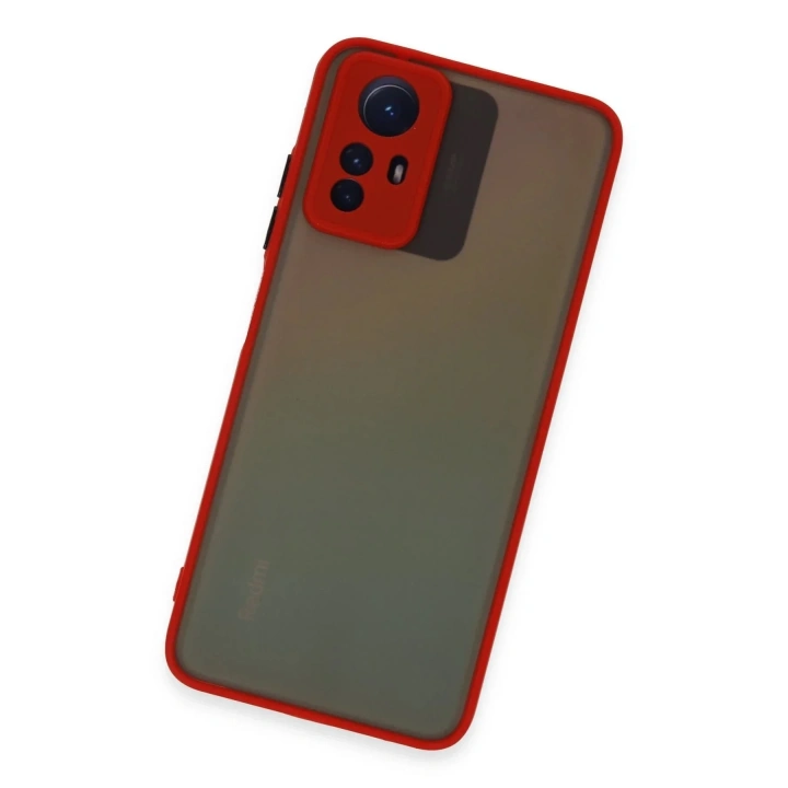 Mey İthalat®   Redmi Note 12S Kılıf Montreal Silikon Kapak - Kırmızı