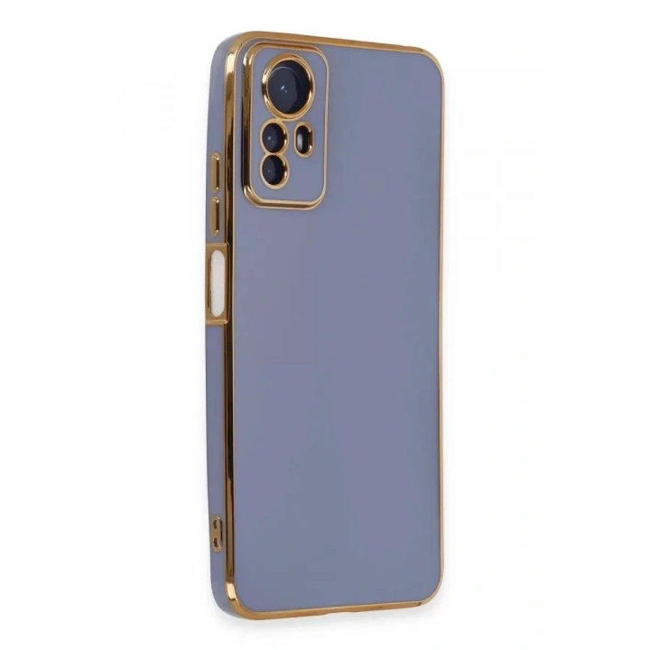 Mey İthalat®   Redmi Note 12S Kılıf Volet Silikon - Mavi