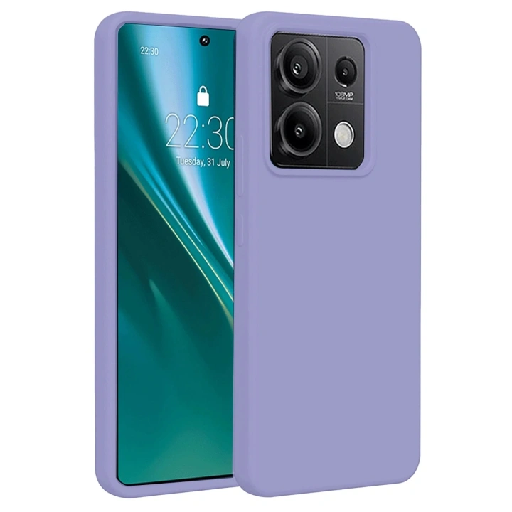 Mey İthalat®   Redmi Note 13 4G Kılıf First Silikon - Lila