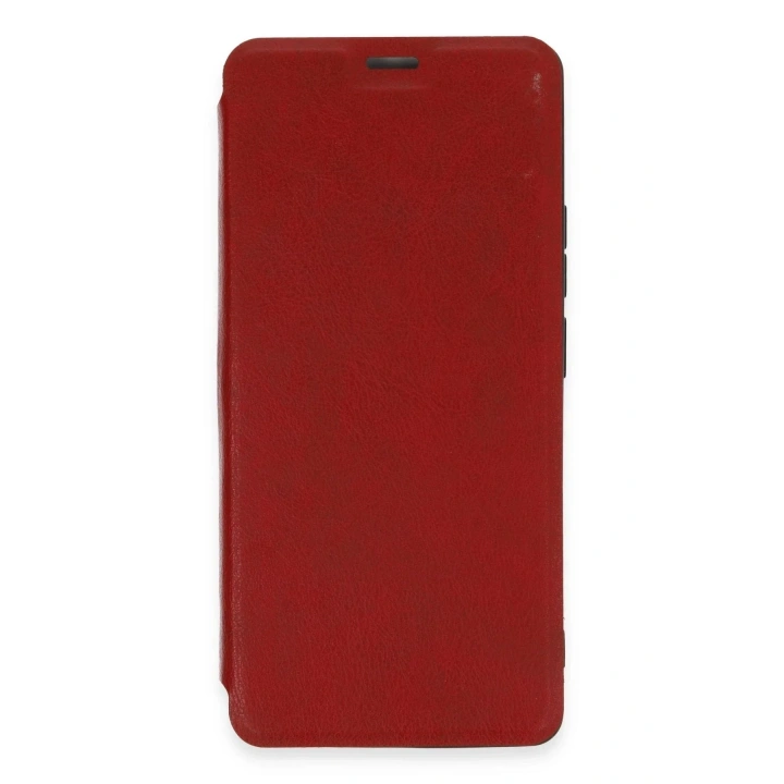 Mey İthalat®   Redmi Note 13 4G Kılıf Flip Cover - Kırmızı