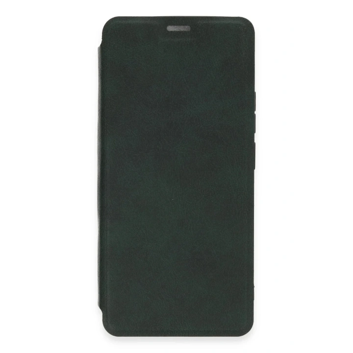 Mey İthalat®   Redmi Note 13 4G Kılıf Flip Cover - Koyu Yeşil