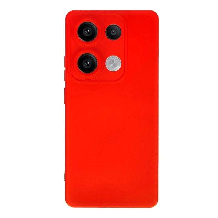 Mey İthalat®   Redmi Note 13 4G Kılıf Nano içi Kadife Silikon - Kırmızı