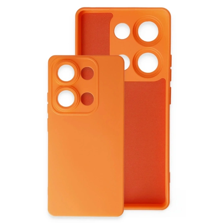 Mey İthalat®   Redmi Note 13 4G Kılıf Nano içi Kadife Silikon - Kırmızı