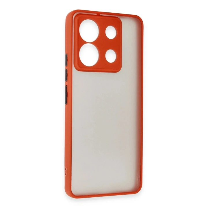 Mey İthalat®   Redmi Note 13 5G Kılıf Montreal Silikon Kapak - Kırmızı