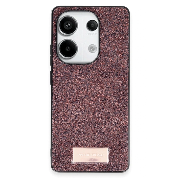 Mey İthalat®   Redmi Note 13 Pro 4G Bright Simli Kapak - Derin Mor