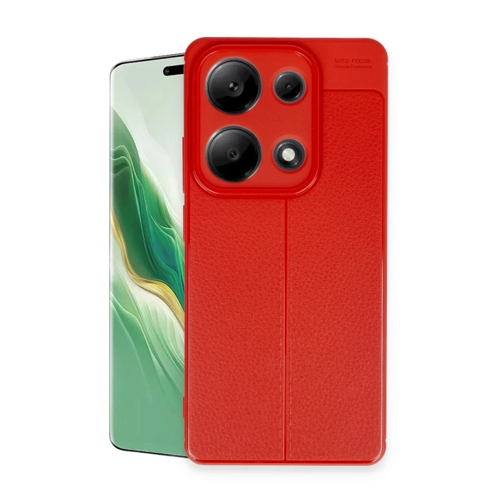 Mey İthalat®   Redmi Note 13 Pro 4G Kılıf Auto Focus Kapak - Kırmızı