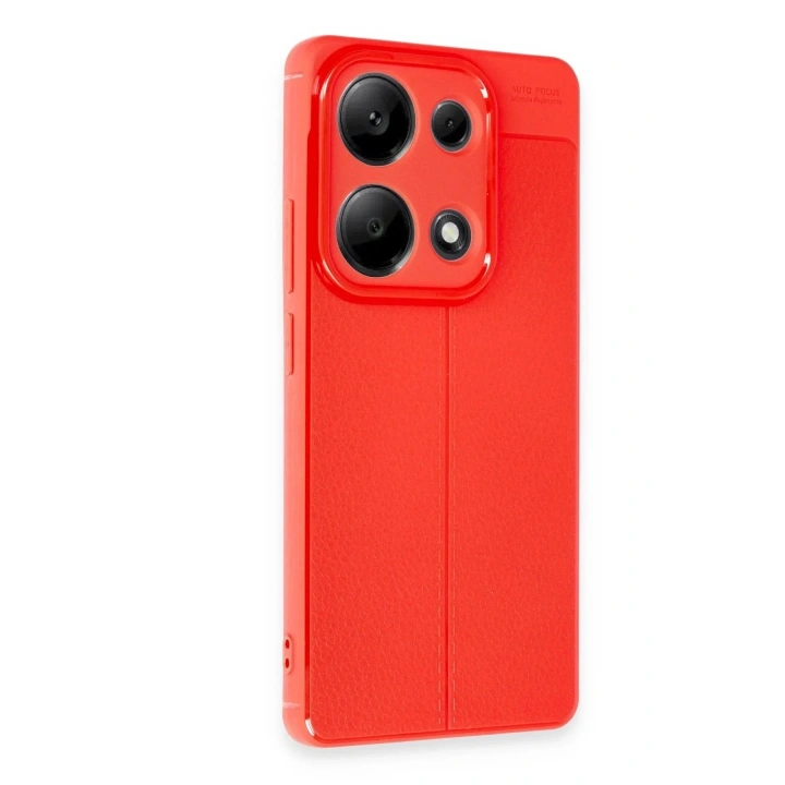 Mey İthalat®   Redmi Note 13 Pro 4G Kılıf Auto Focus Kapak - Kırmızı