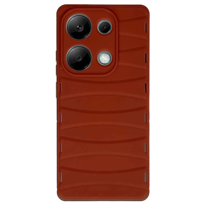 Mey İthalat®   Redmi Note 13 Pro 4G Kılıf Bibercas Silikon Kapak - Kırmızı