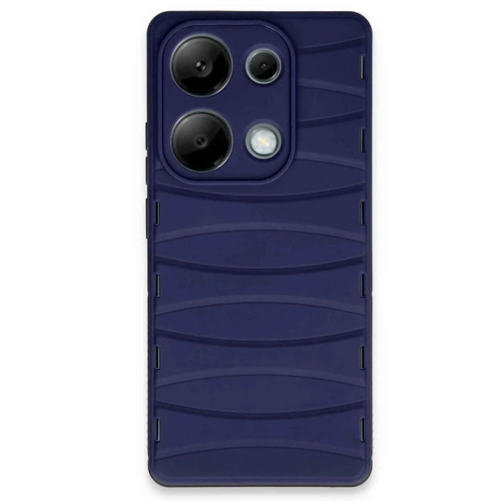 Mey İthalat®   Redmi Note 13 Pro 4G Kılıf Bibercas Silikon Kapak - Lacivert