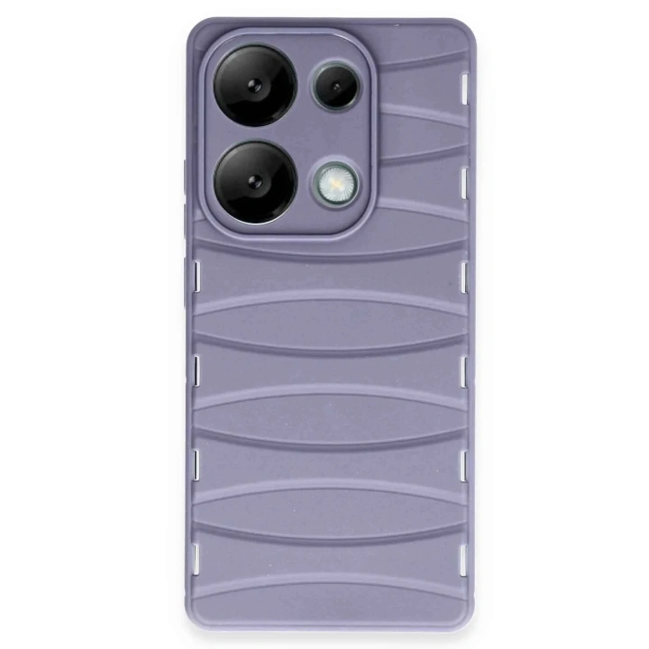 Mey İthalat®   Redmi Note 13 Pro 4G Kılıf Bibercas Silikon Kapak - Lila