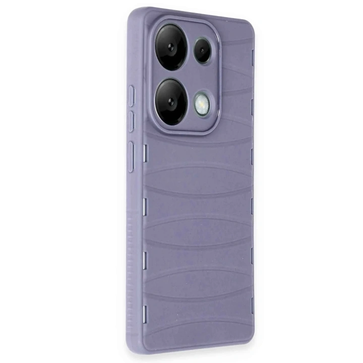 Mey İthalat®   Redmi Note 13 Pro 4G Kılıf Bibercas Silikon Kapak - Lila