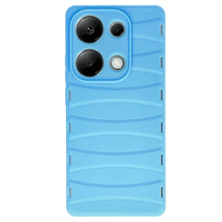 Mey İthalat®   Redmi Note 13 Pro 4G Kılıf Bibercas Silikon Kapak - Mavi