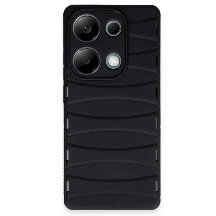 Mey İthalat®   Redmi Note 13 Pro 4G Kılıf Bibercas Silikon Kapak - Siyah