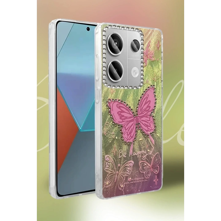 Mey İthalat®   Redmi Note 13 Pro 4G Kılıf Blade Aynalı Desenli Kapak - Desen 2