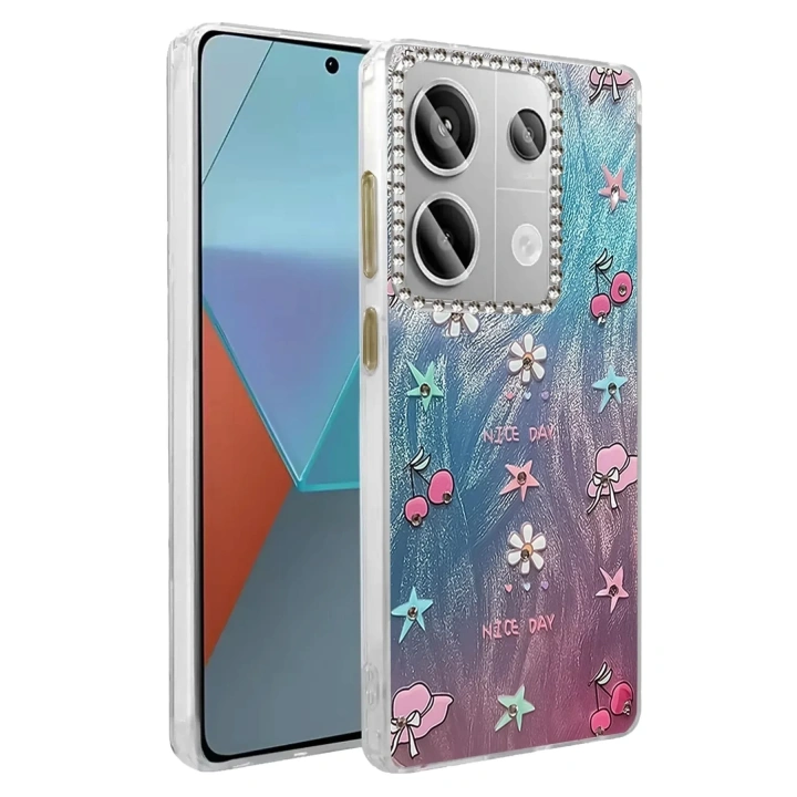Mey İthalat®   Redmi Note 13 Pro 4G Kılıf Blade Aynalı Desenli Kapak - Desen 4