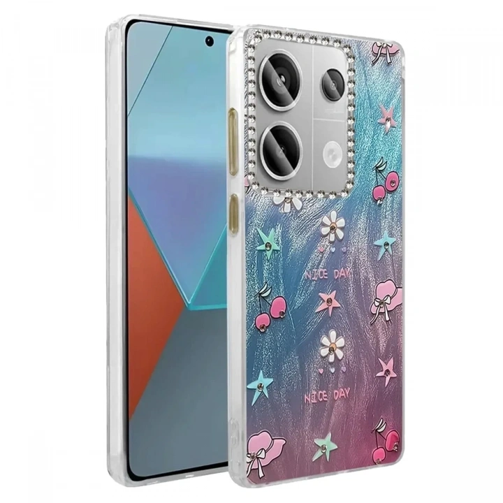 Mey İthalat®   Redmi Note 13 Pro 4G Kılıf Blade Aynalı Desenli Kapak - Desen 4