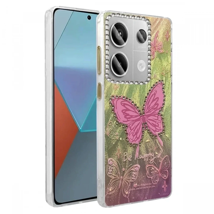 Mey İthalat®   Redmi Note 13 Pro 4G Kılıf Blade Aynalı Desenli Kapak - Desen 5