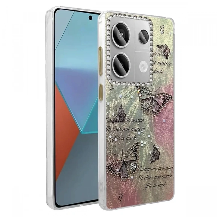 Mey İthalat®   Redmi Note 13 Pro 4G Kılıf Blade Aynalı Desenli Kapak - Desen 6