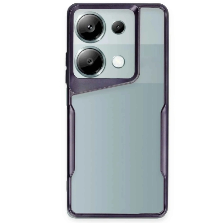 Mey İthalat®   Redmi Note 13 Pro 4G Kılıf Boyi Silikon Kapak - Derin Mor