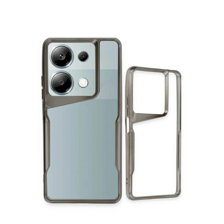 Mey İthalat®   Redmi Note 13 Pro 4G Kılıf Boyi Silikon Kapak - Derin Mor