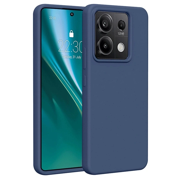 Mey İthalat®   Redmi Note 13 Pro 4G Kılıf First Silikon - Lacivert