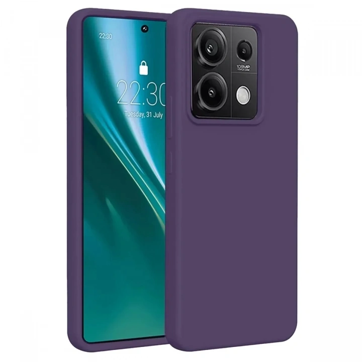 Mey İthalat®   Redmi Note 13 Pro 4G Kılıf First Silikon - Mor