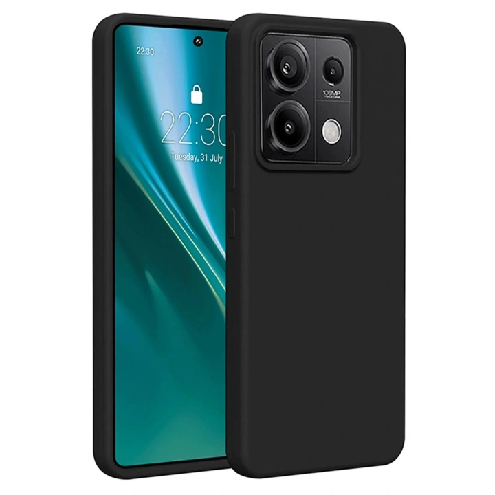 Mey İthalat®   Redmi Note 13 Pro 4G Kılıf First Silikon - Siyah