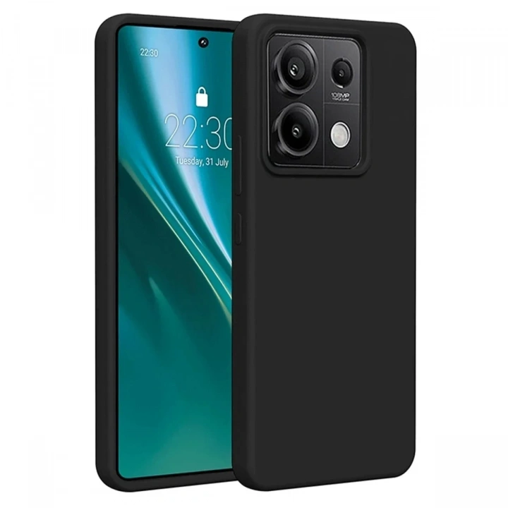 Mey İthalat®   Redmi Note 13 Pro 4G Kılıf First Silikon - Siyah