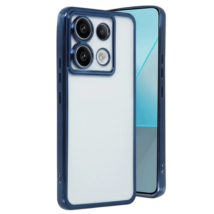 Mey İthalat®   Redmi Note 13 Pro 4G Kılıf  Lensli Silikon - Lacivert
