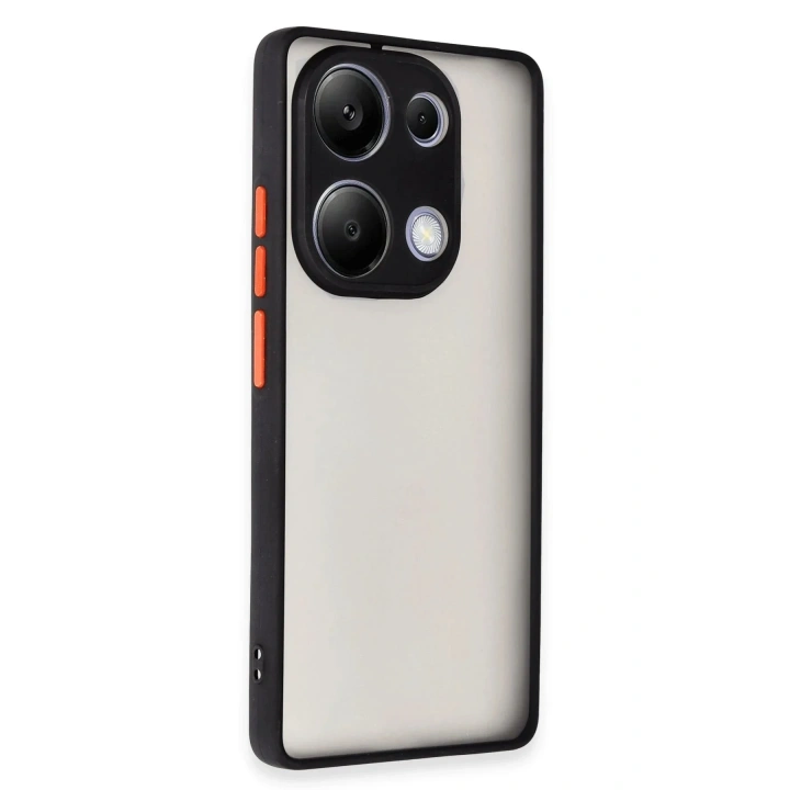 Mey İthalat®   Redmi Note 13 Pro 4G Kılıf Montreal Silikon Kapak - Siyah