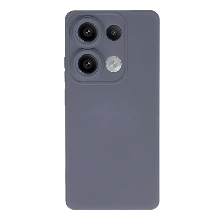 Mey İthalat®   Redmi Note 13 Pro 4G Kılıf Nano içi Kadife Silikon - Gri
