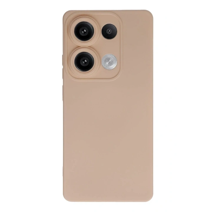 Mey İthalat®   Redmi Note 13 Pro 4G Kılıf Nano içi Kadife Silikon - Pudra