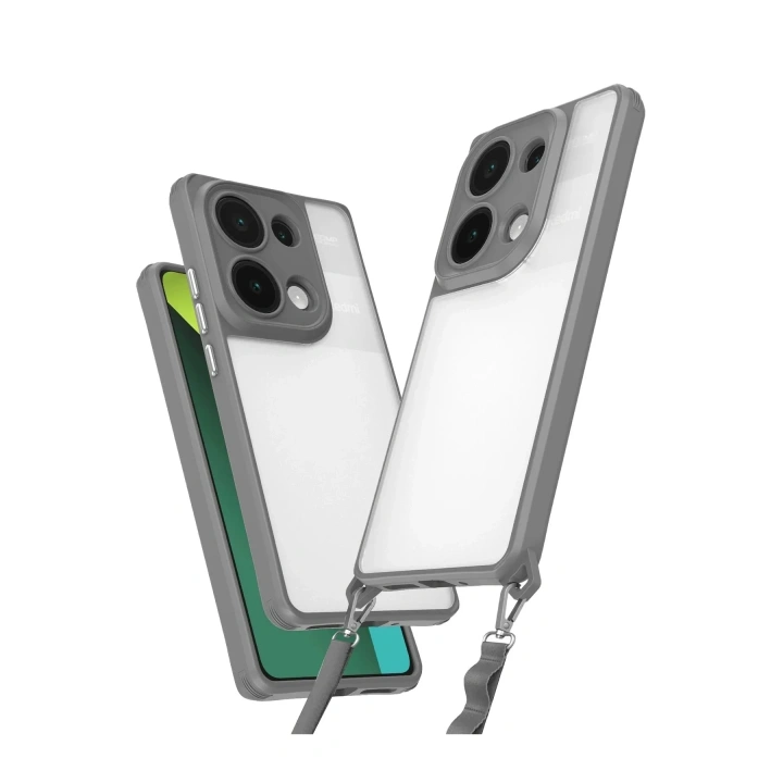 Mey İthalat®   Redmi Note 13 Pro 4G Kılıf Penta Silikon Kılıf - Titan Gri
