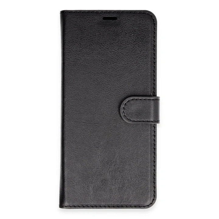 Mey İthalat®   Redmi Note 13 Pro 4G Kılıf Trend S Plus Kapaklı Kılıf - Siyah