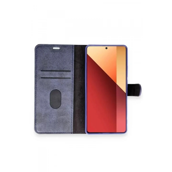 Mey İthalat®   Redmi Note 13 Pro 4G Kılıf Trend S Plus Kapaklı Kılıf - Taba