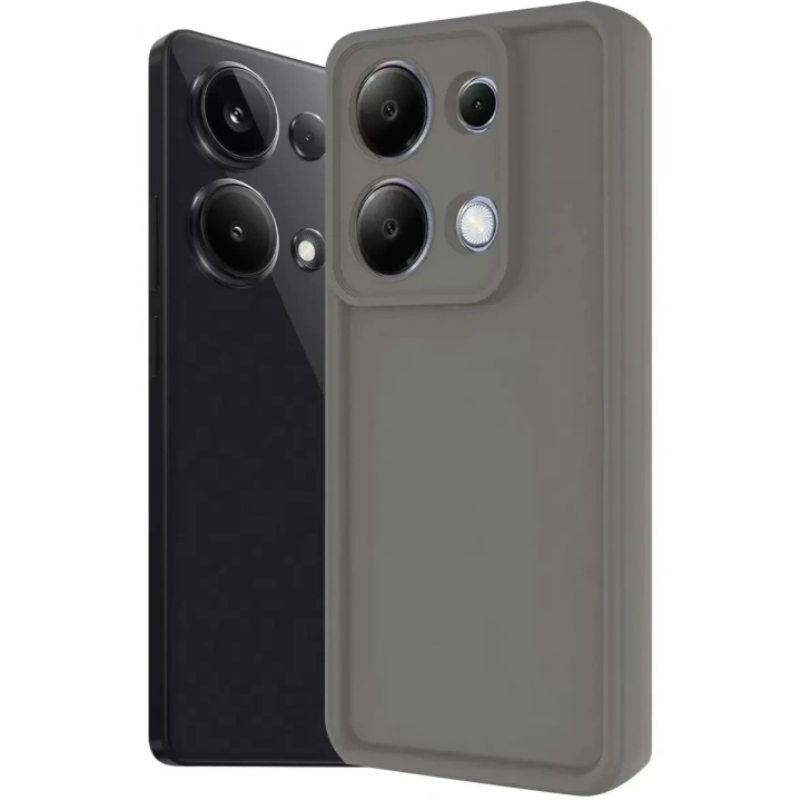 Mey İthalat®   Redmi Note 13 Pro 4G Kılıf Viera Silikon - Gri