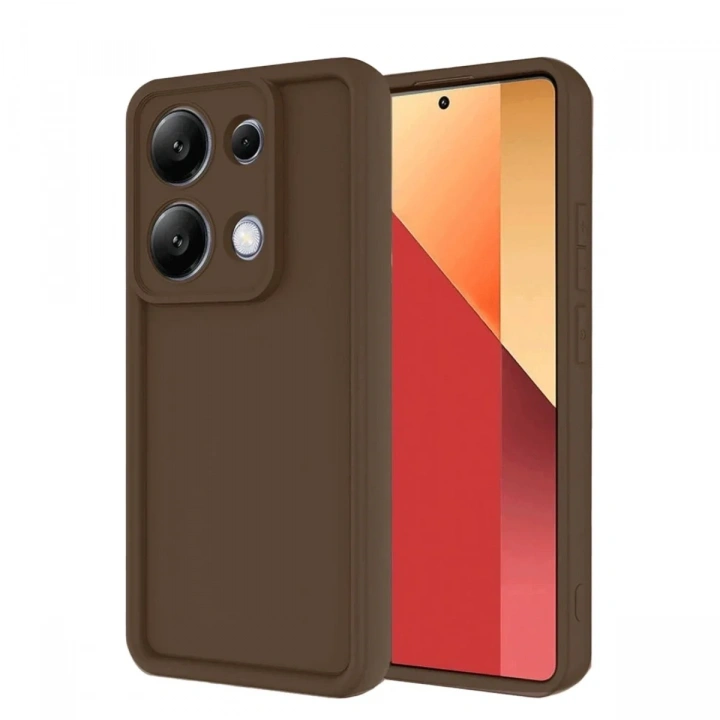 Mey İthalat®   Redmi Note 13 Pro 4G Kılıf Viera Silikon - Kahverengi