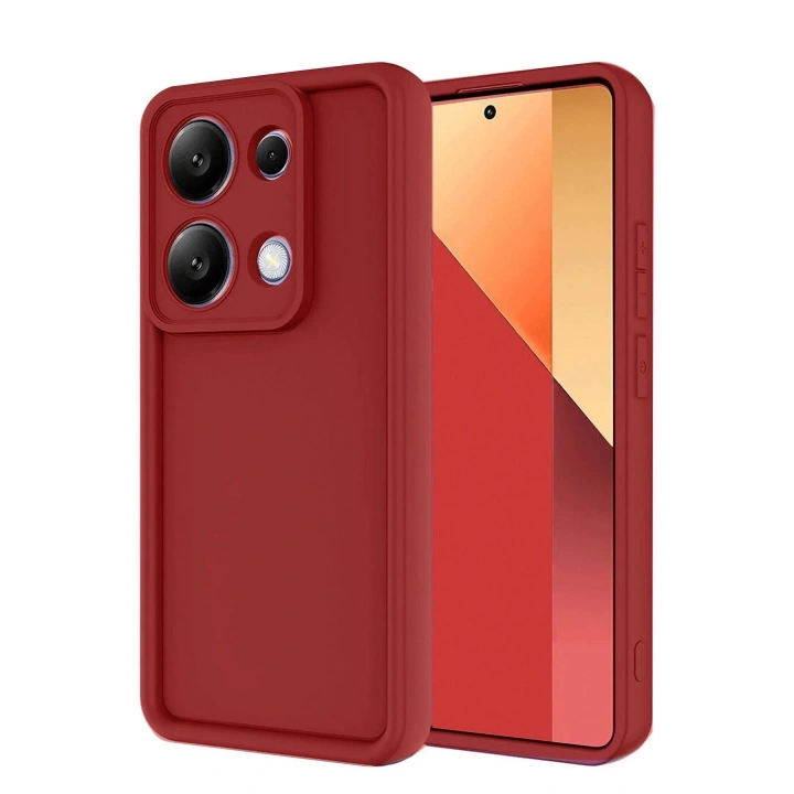 Mey İthalat®   Redmi Note 13 Pro 4G Kılıf Viera Silikon - Kırmızı