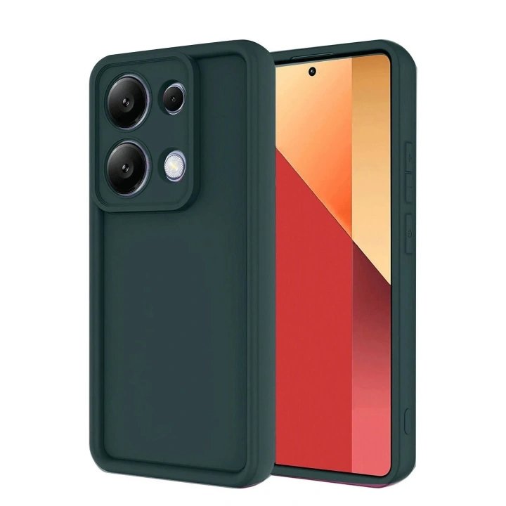 Mey İthalat®   Redmi Note 13 Pro 4G Kılıf Viera Silikon - Koyu Yeşil