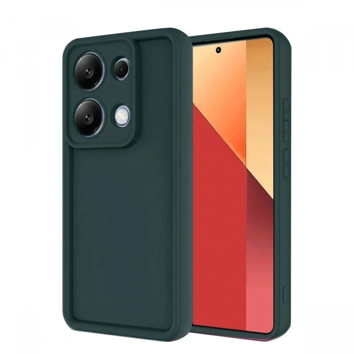 Mey İthalat®   Redmi Note 13 Pro 4G Kılıf Viera Silikon - Koyu Yeşil
