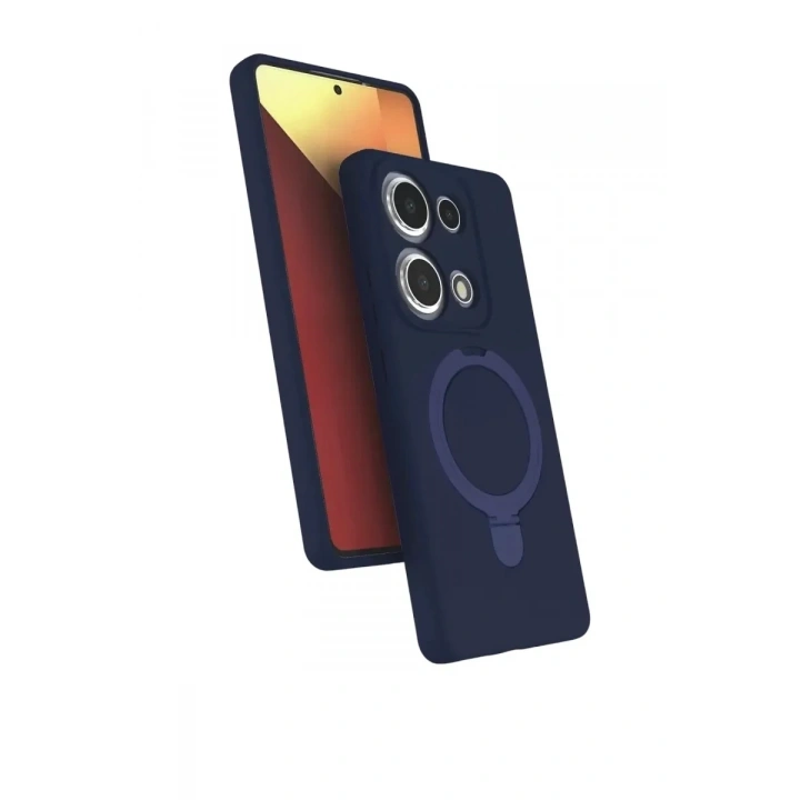 Mey İthalat®   Redmi Note 13 Pro 4G Regal Magsafe Standlı Kapak - Lacivert