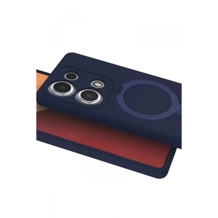 Mey İthalat®   Redmi Note 13 Pro 4G Regal Magsafe Standlı Kapak - Lacivert