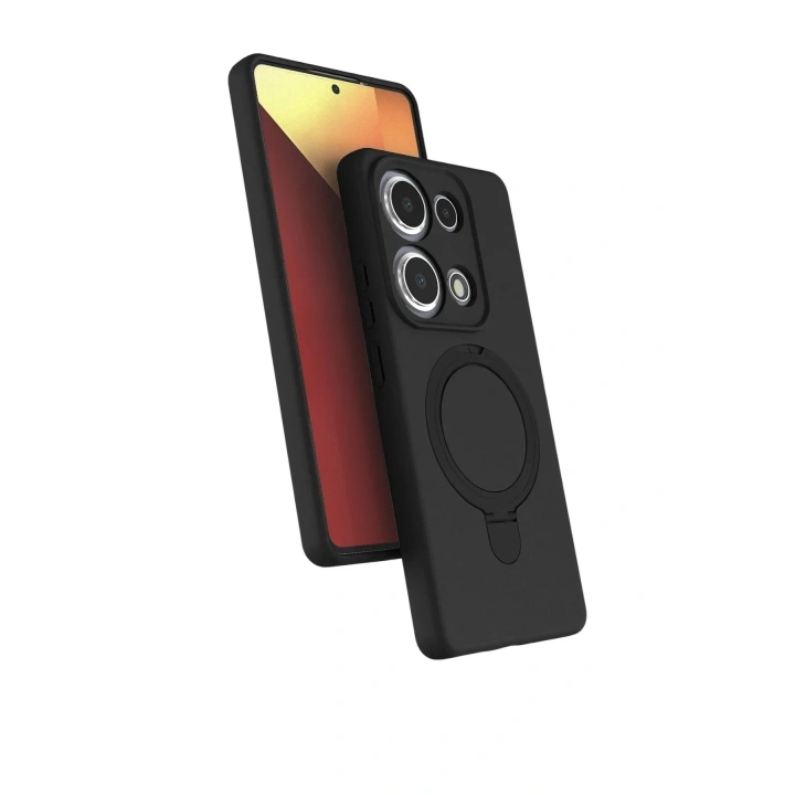 Mey İthalat®   Redmi Note 13 Pro 4G Regal Magsafe Standlı Kapak - Siyah