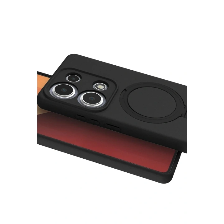 Mey İthalat®   Redmi Note 13 Pro 4G Regal Magsafe Standlı Kapak - Siyah