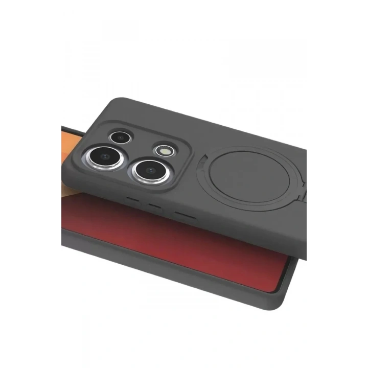 Mey İthalat®   Redmi Note 13 Pro 4G Regal Magsafe Standlı Kapak - Titan Gri