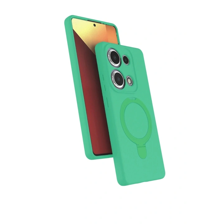 Mey İthalat®   Redmi Note 13 Pro 4G Regal Magsafe Standlı Kapak - Yeşil