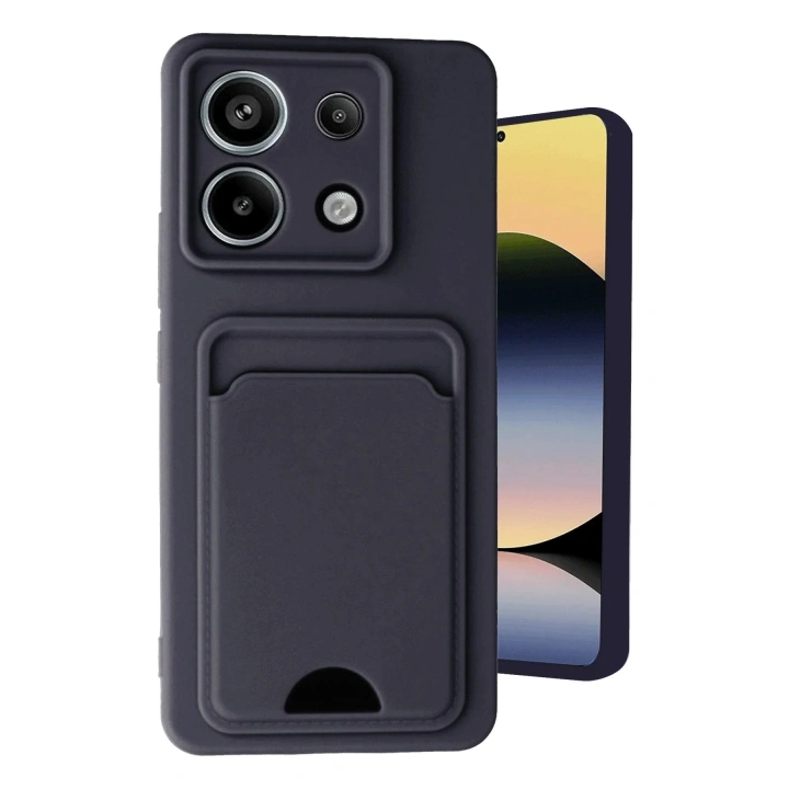 Mey İthalat®   Redmi Note 13 Pro 5G Kılıf Kelvin Kartvizitli Silikon - Siyah