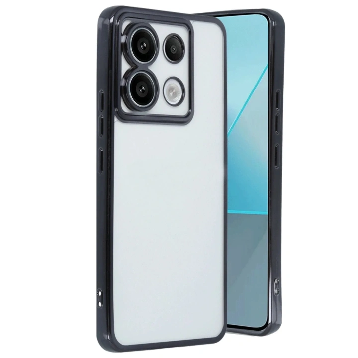 Mey İthalat®   Redmi Note 13 Pro 5G Kılıf  Lensli Silikon - Siyah