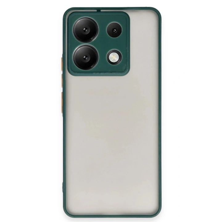 Mey İthalat®   Redmi Note 13 Pro 5G Kılıf Montreal Silikon Kapak - Yeşil