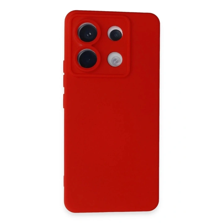 Mey İthalat®   Redmi Note 13 Pro 5G Kılıf Nano içi Kadife Silikon - Kırmızı
